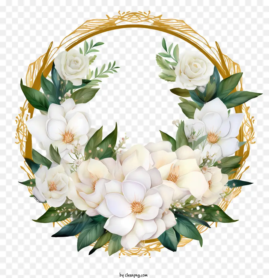 Greath Gardenia，Coroa De Flores PNG