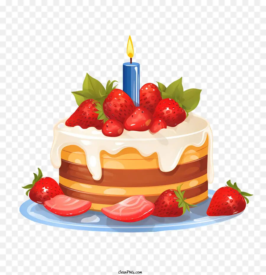 Bolo De Aniversário，Sobremesa PNG