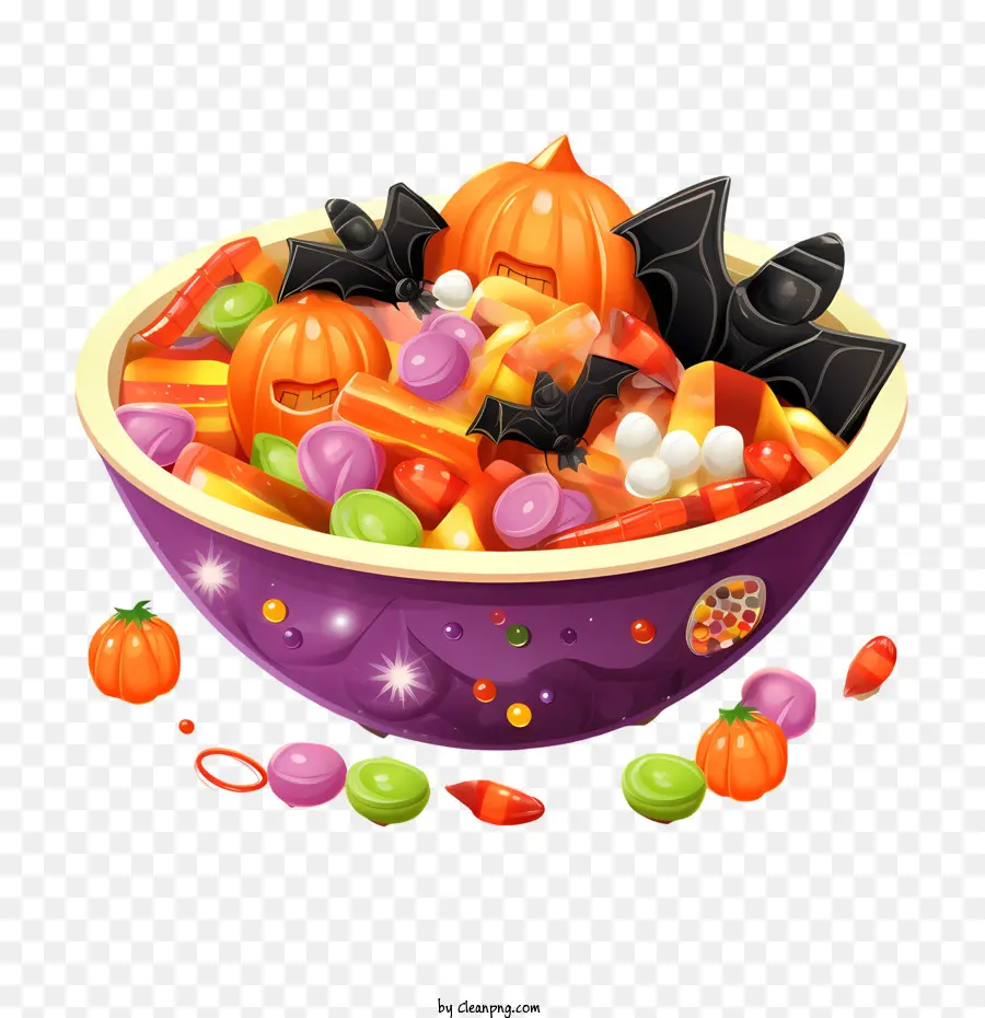 Halloween Candies Bowl，Candy PNG