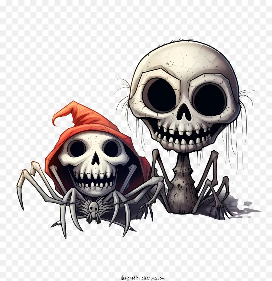 Halloween Crânio，Esqueleto PNG