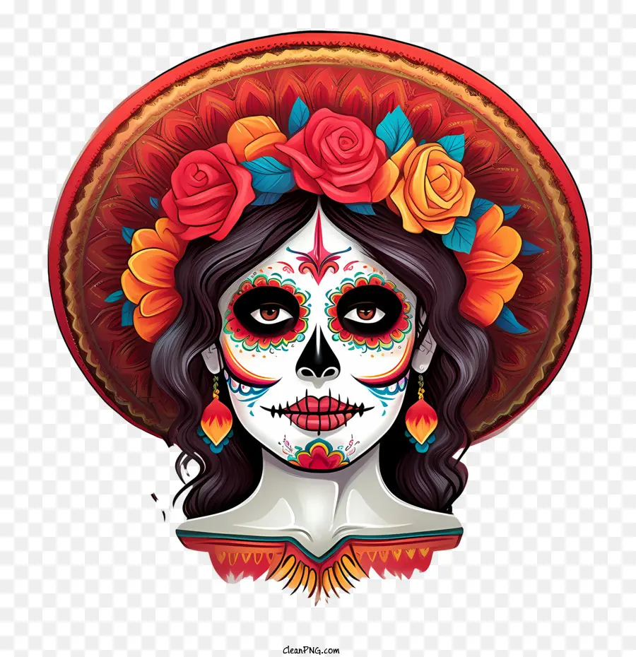 La Catrina，Dia Dos Mortos PNG