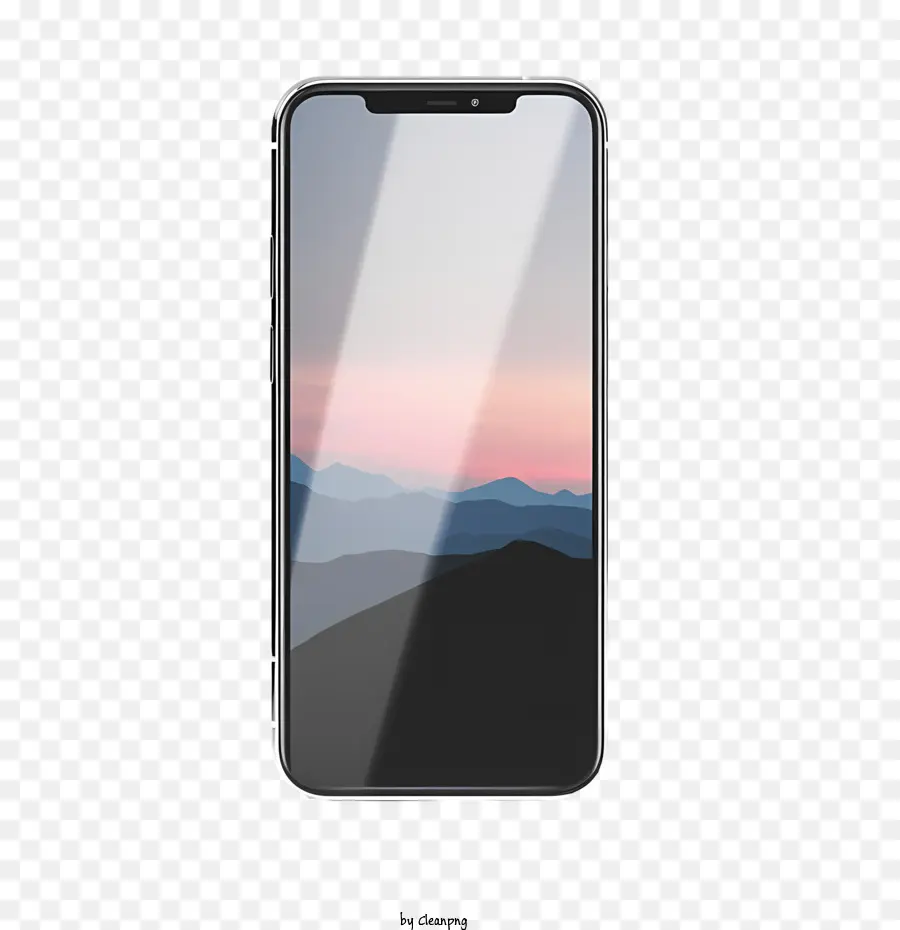 Smartphone Maquete，Paisagem PNG