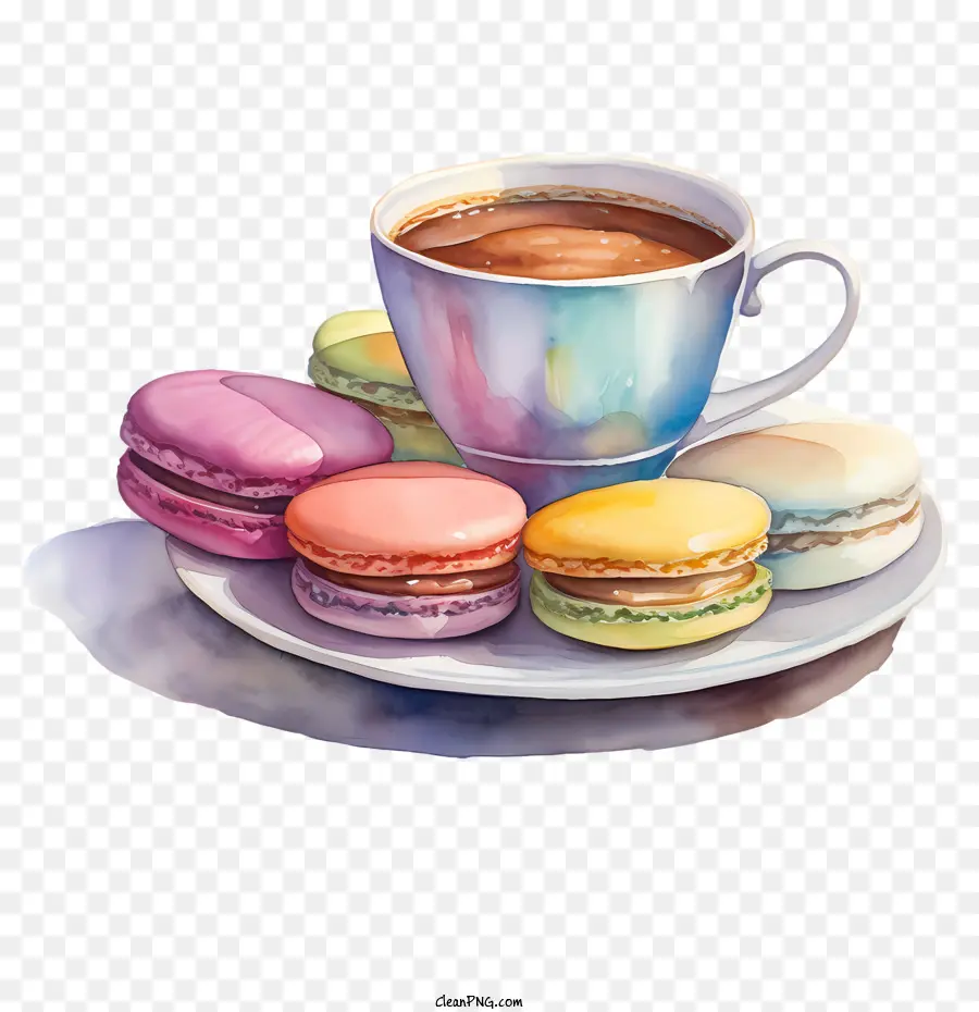 Macaroon Dia，Caf PNG