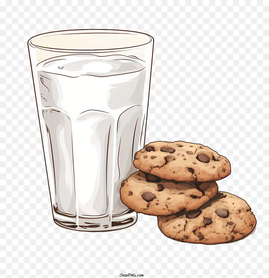 Biscoitos E Leite，Chocolate Chip Cookies PNG