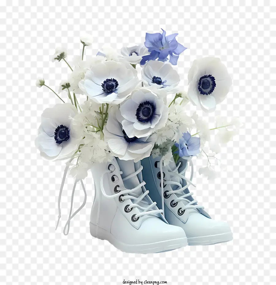 Anémona Flor，Sapatos PNG