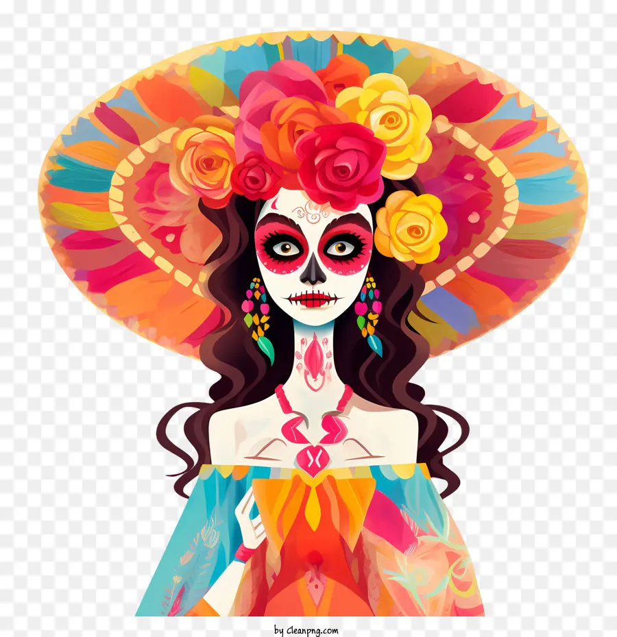 La Catrina，Dia De Mortes PNG