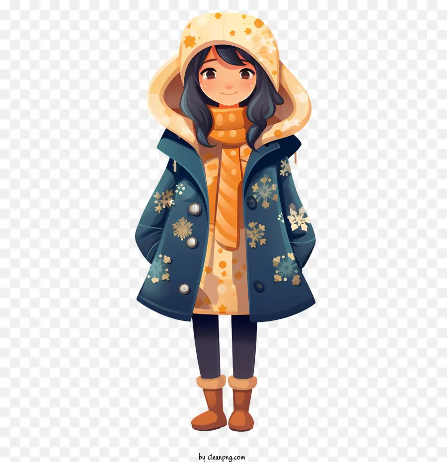 Menina Do Inverno，Bonito PNG