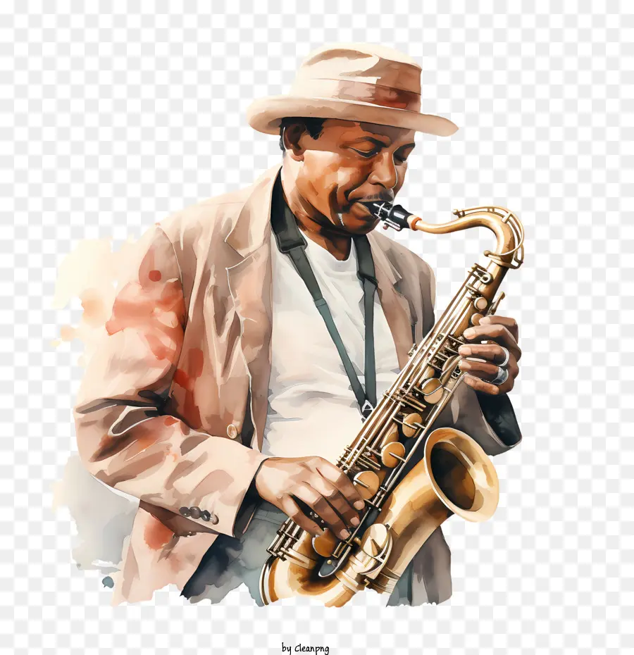 Saxofone Dia，O Músico De Jazz PNG