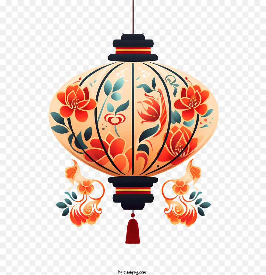 Lanterna Chinesa，Flor PNG