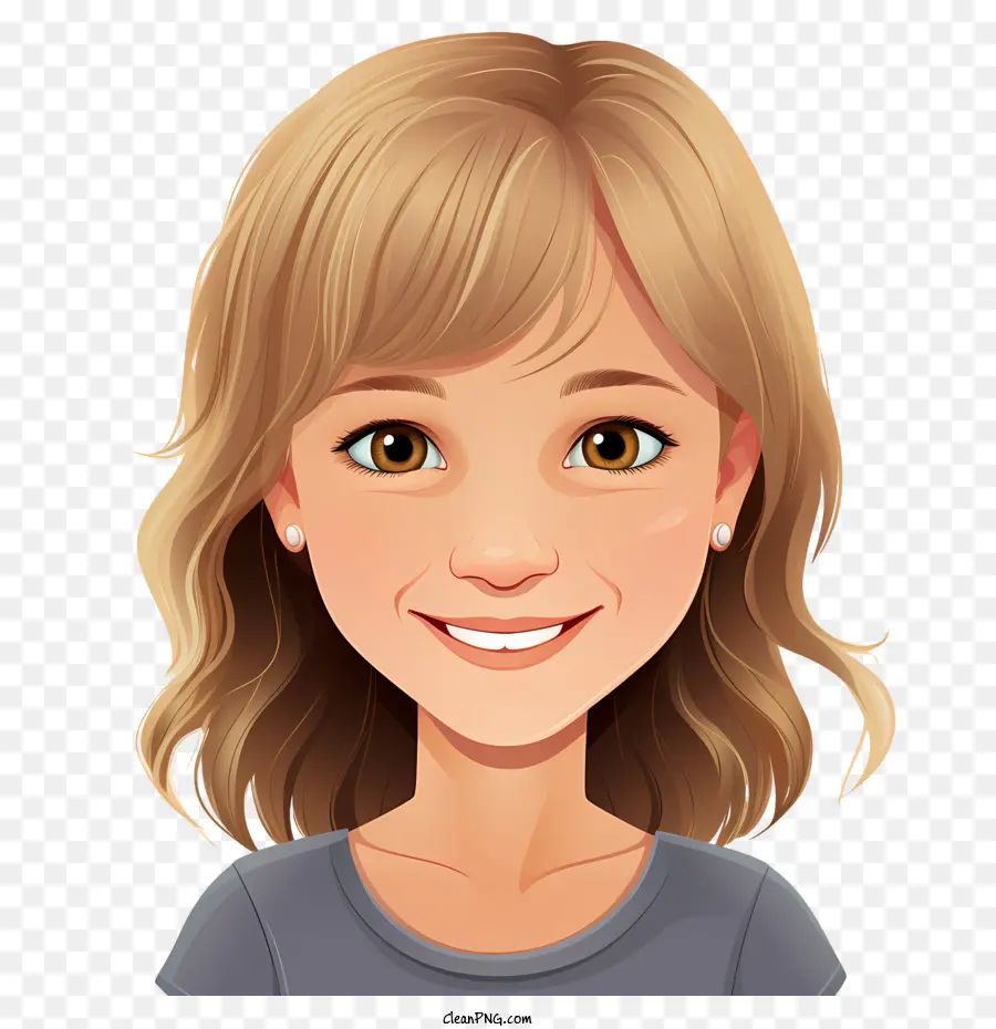 Garota Sorridente，Garota PNG