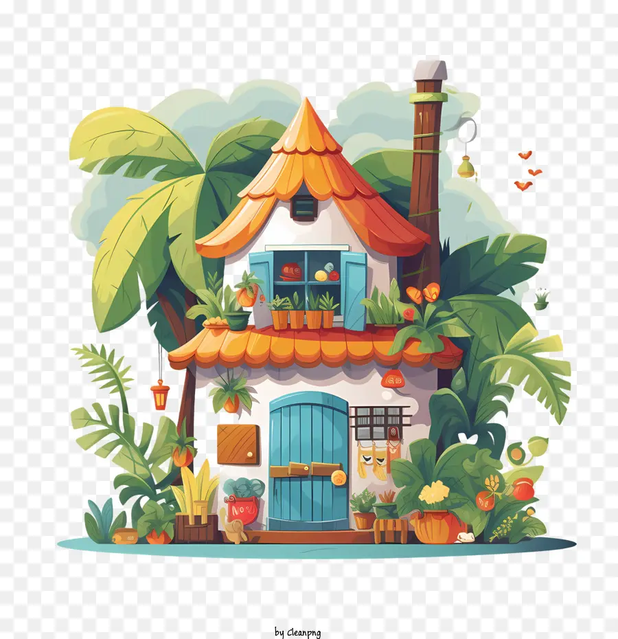 Casa Dos Gnomos，Casa Fofa De Doodle PNG