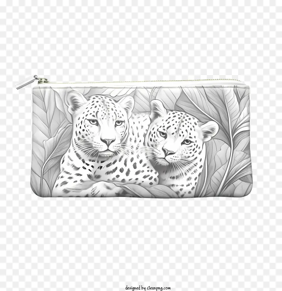 Caixa De Lápis De，Leopard PNG