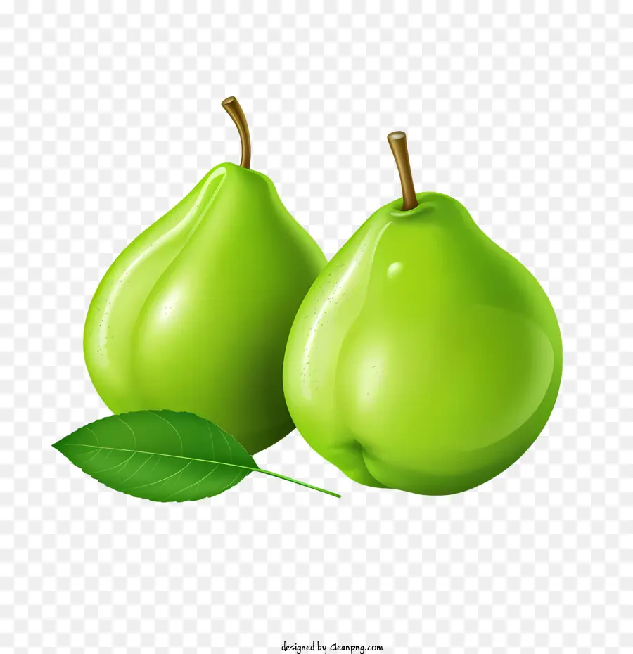 Peras Verdes，Fresco PNG