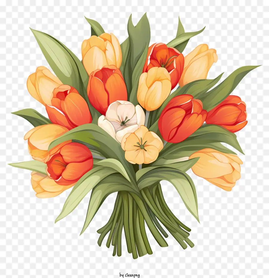 Tulips Bouquet，Tulipas PNG