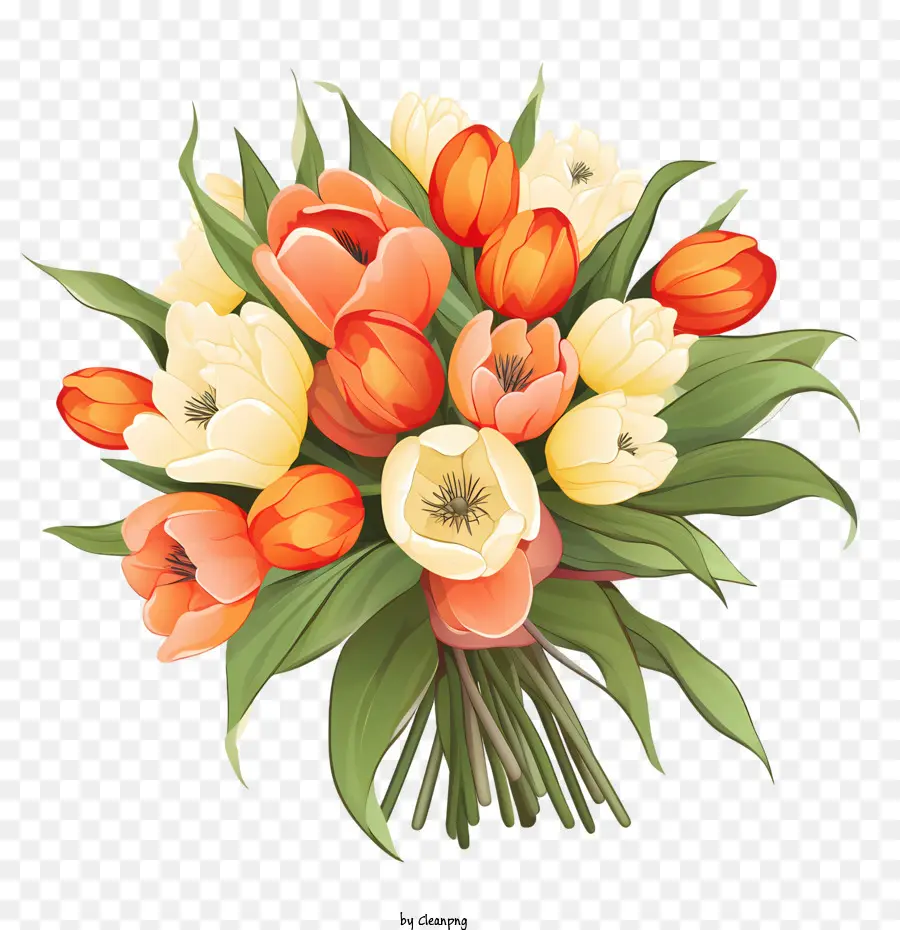 Tulips Bouquet，Buquê PNG