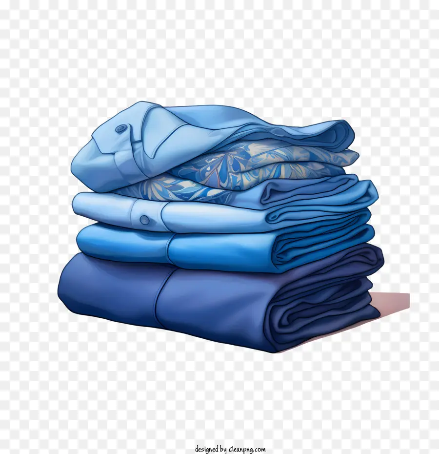 Pilha De Roupas，Camisa Azul PNG
