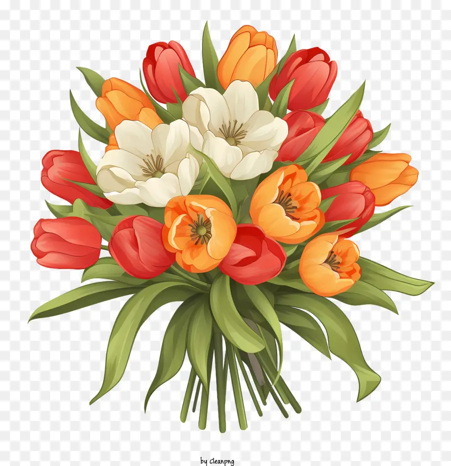 Tulips Bouquet，Buquê PNG