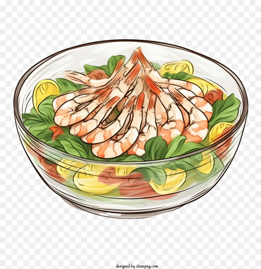Salada，Salada De Camarão PNG