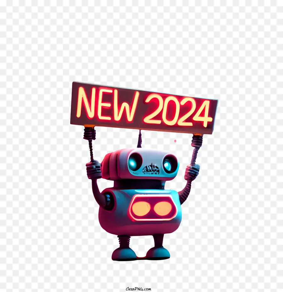 2024 Ano Novo，Robô PNG