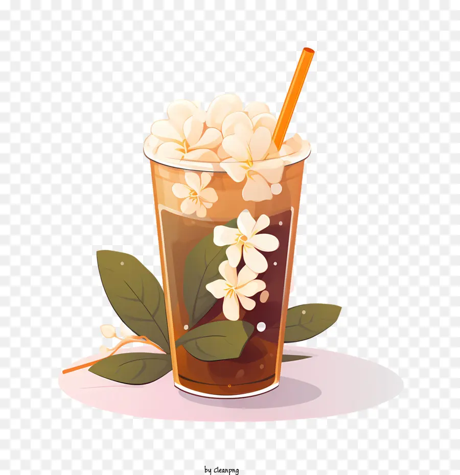 Chá De Leite Com Bolhas，Café Gelado PNG