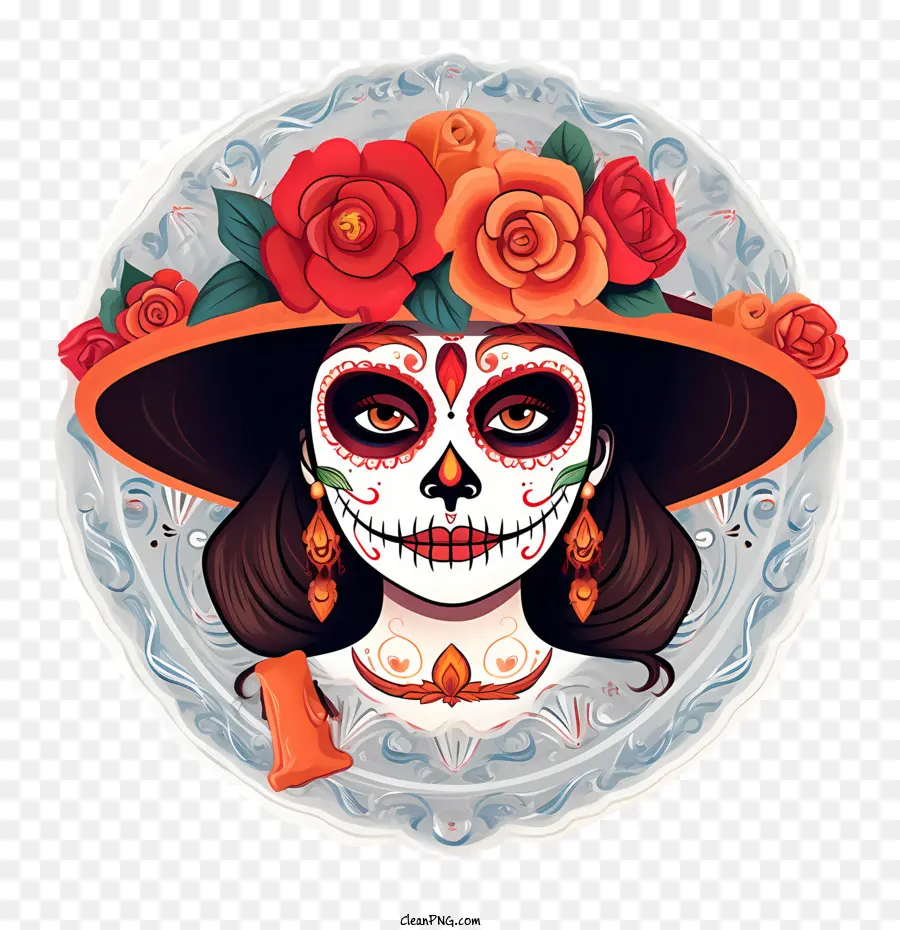 La Catrina，Dia Dos Mortos PNG