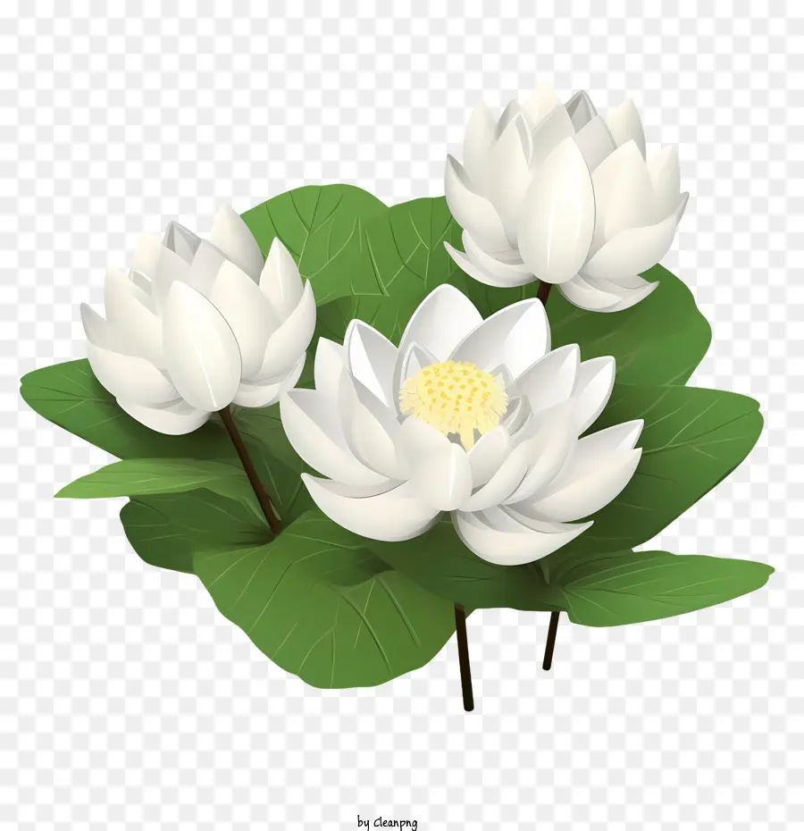 Flor De Lótus，Flores Brancas PNG