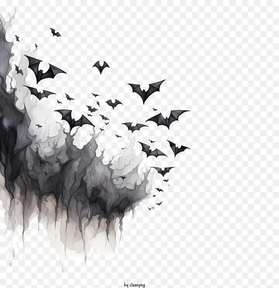 Halloween Morcego，Caverna PNG