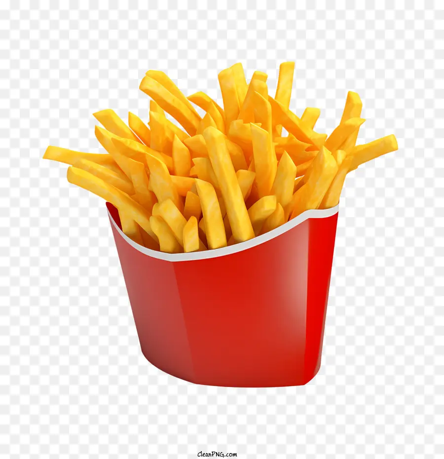 Batatas Fritas，Balde Vermelho PNG