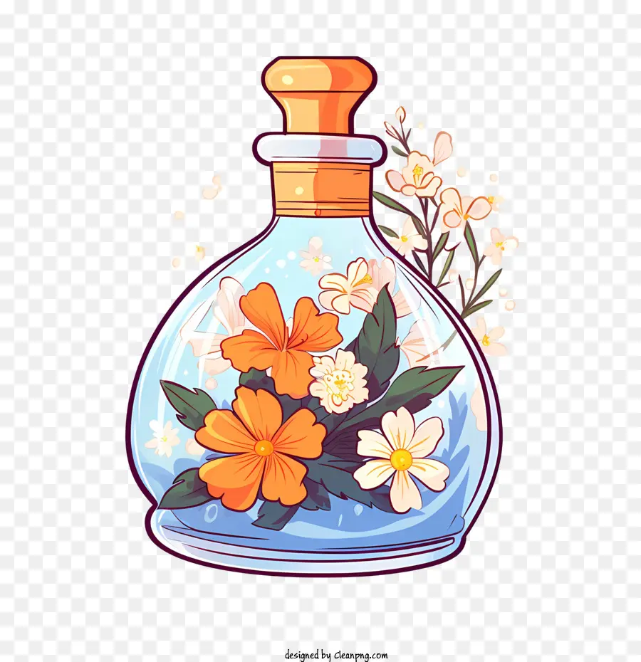 Frasco De Perfume，Frasco De Flores PNG