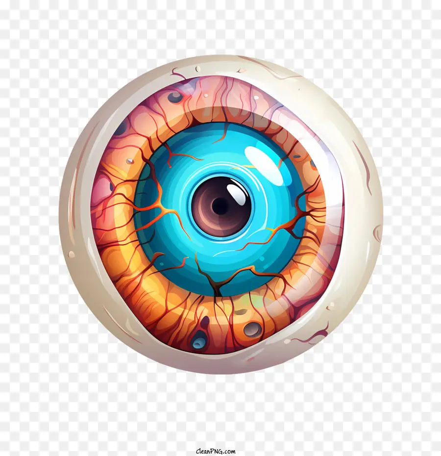 Globo Ocular De Halloween，Olho Azul PNG