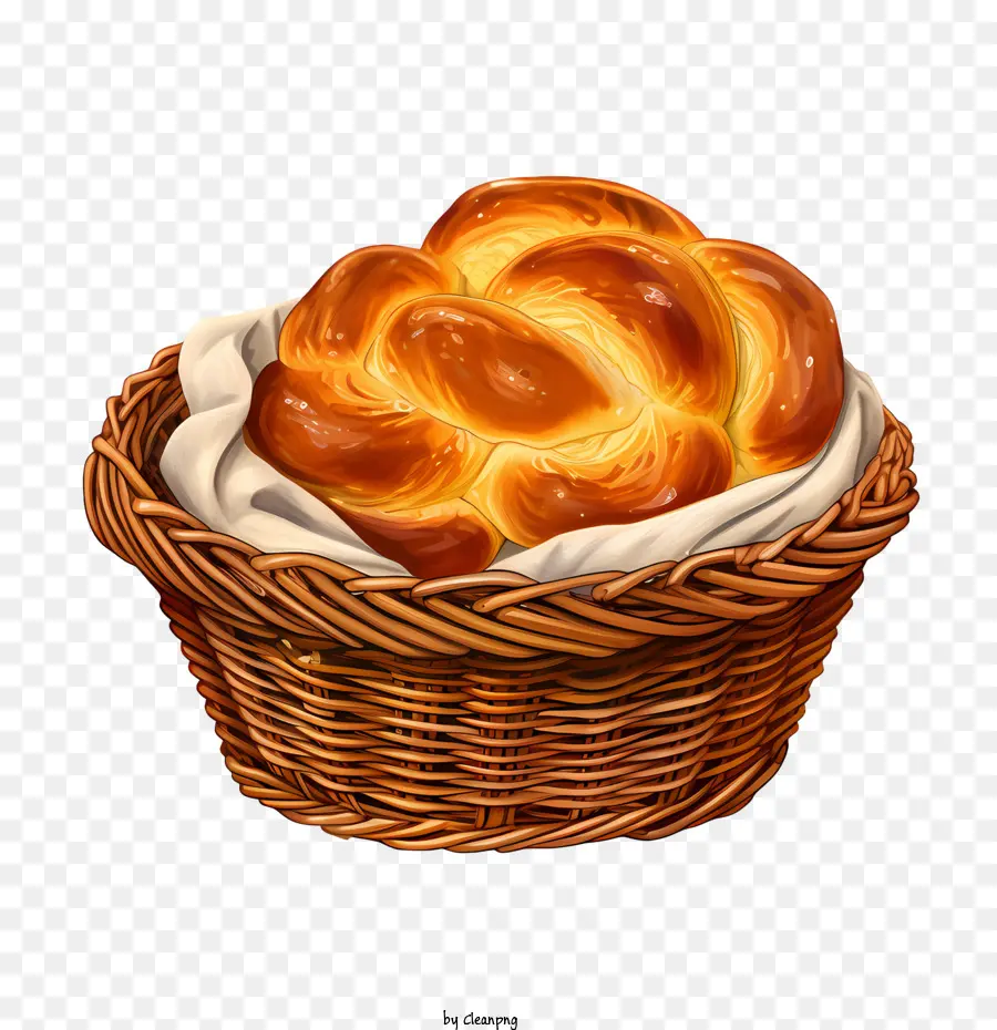 Pão Chalá，Cesta De Pão PNG