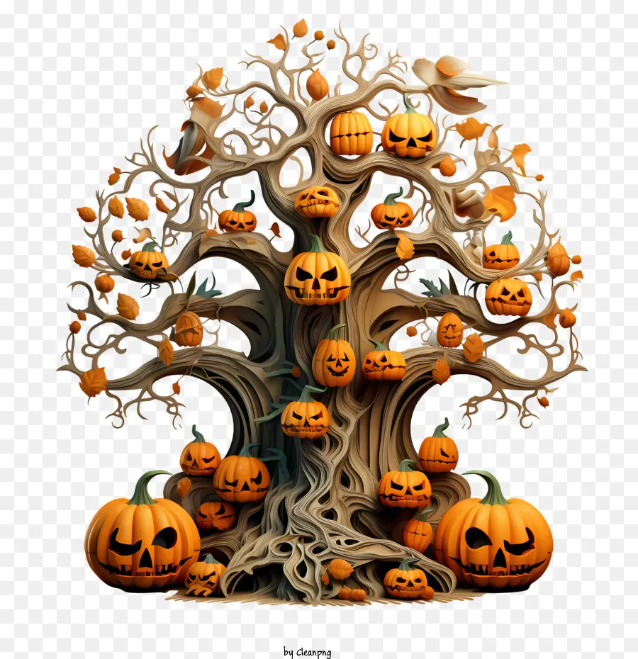 Halloween árvore，Feliz Halloween Tree PNG