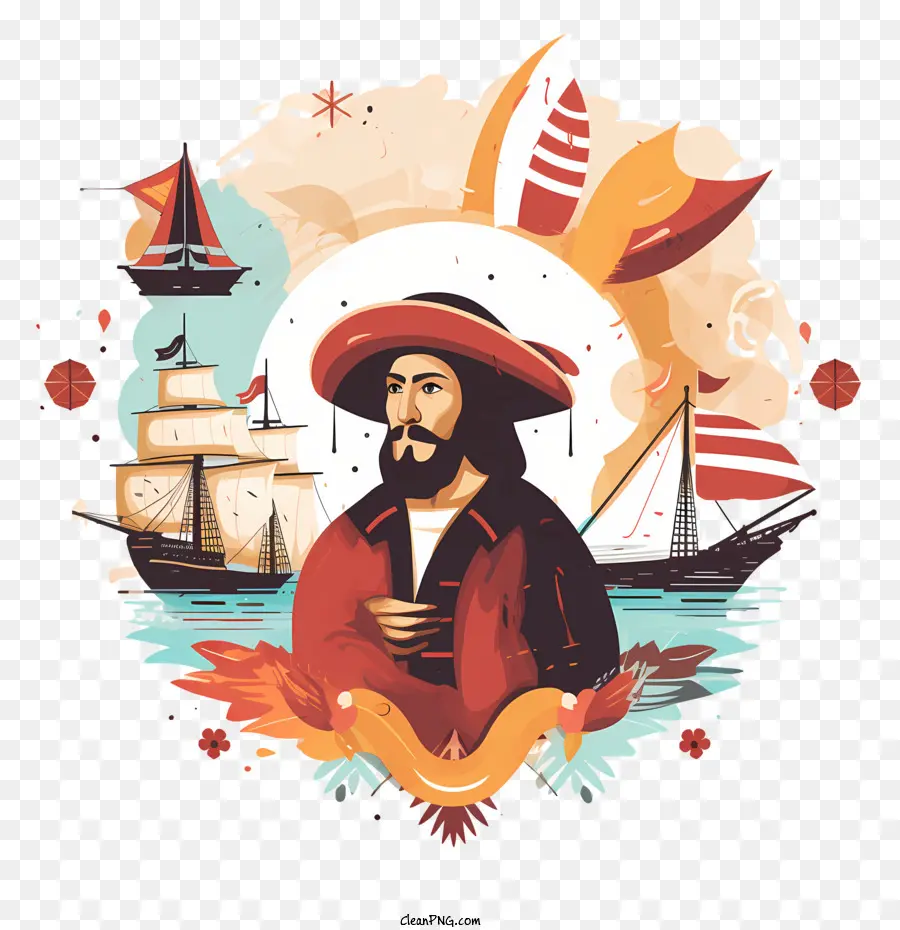 O Dia De Colombo，Pirata PNG