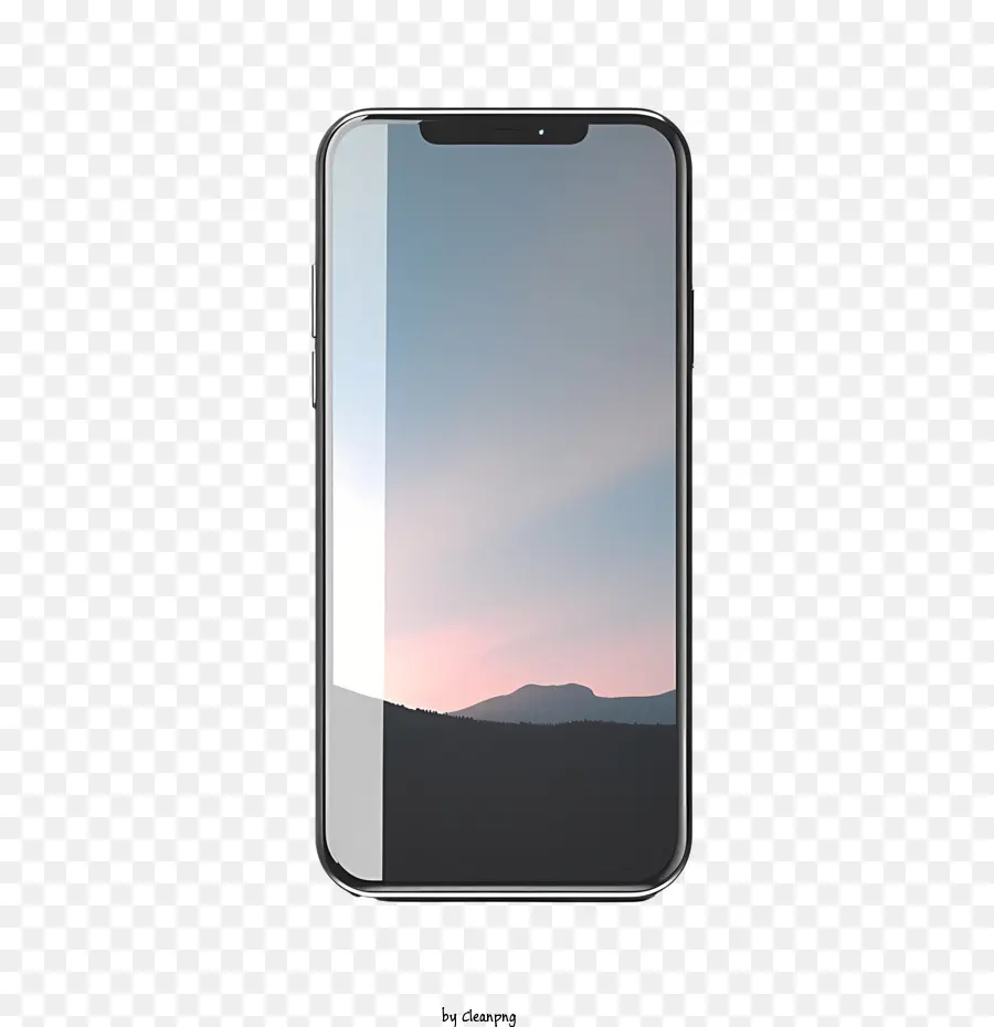 Smartphone Maquete，Paisagem PNG