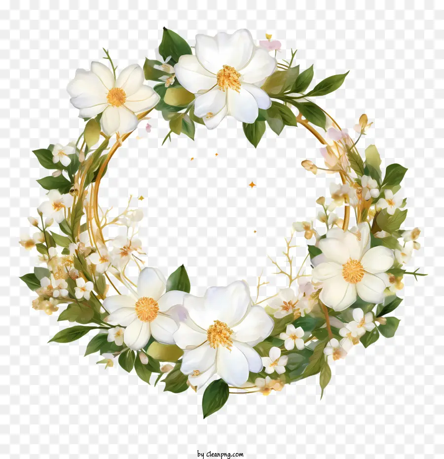 Coroa De Jasmim，Flores Brancas PNG