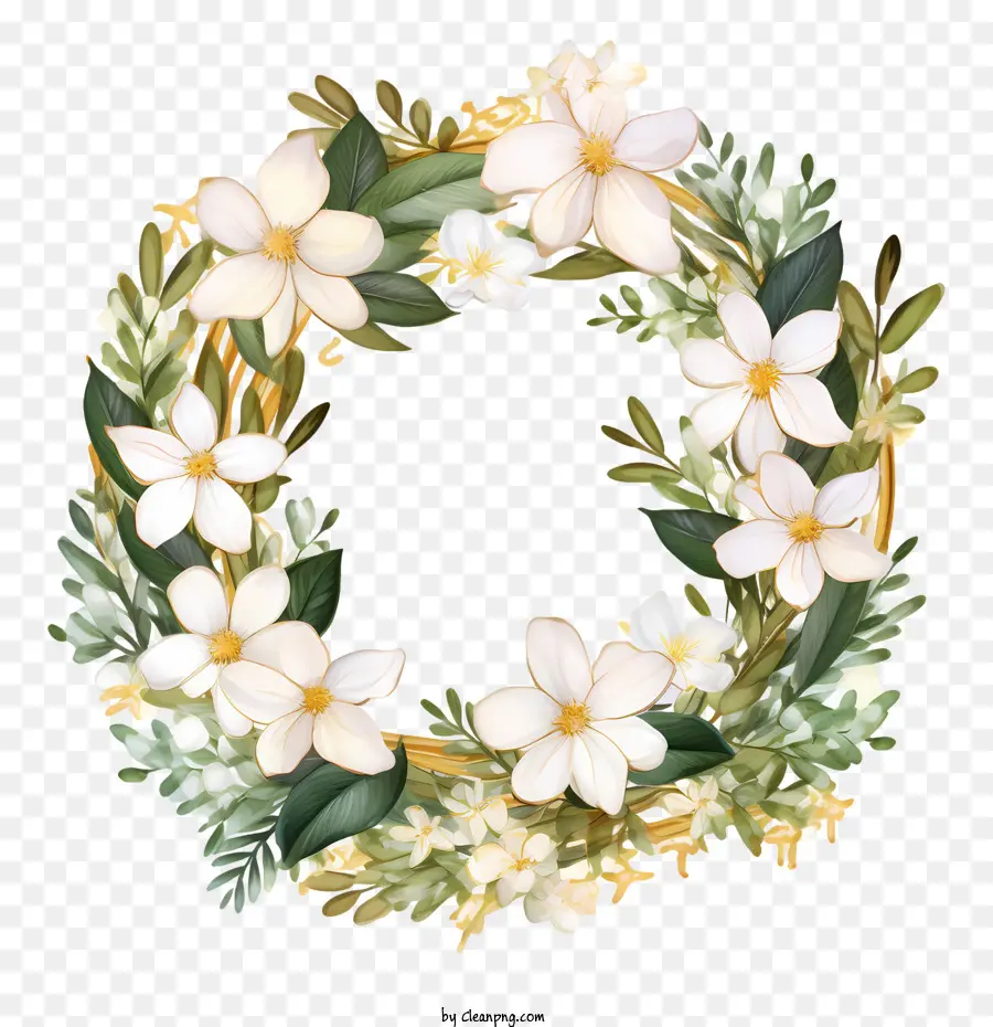 Coroa De Jasmim，Flores Brancas PNG