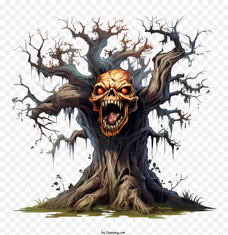 Halloween árvore，Dia Das Bruxas PNG