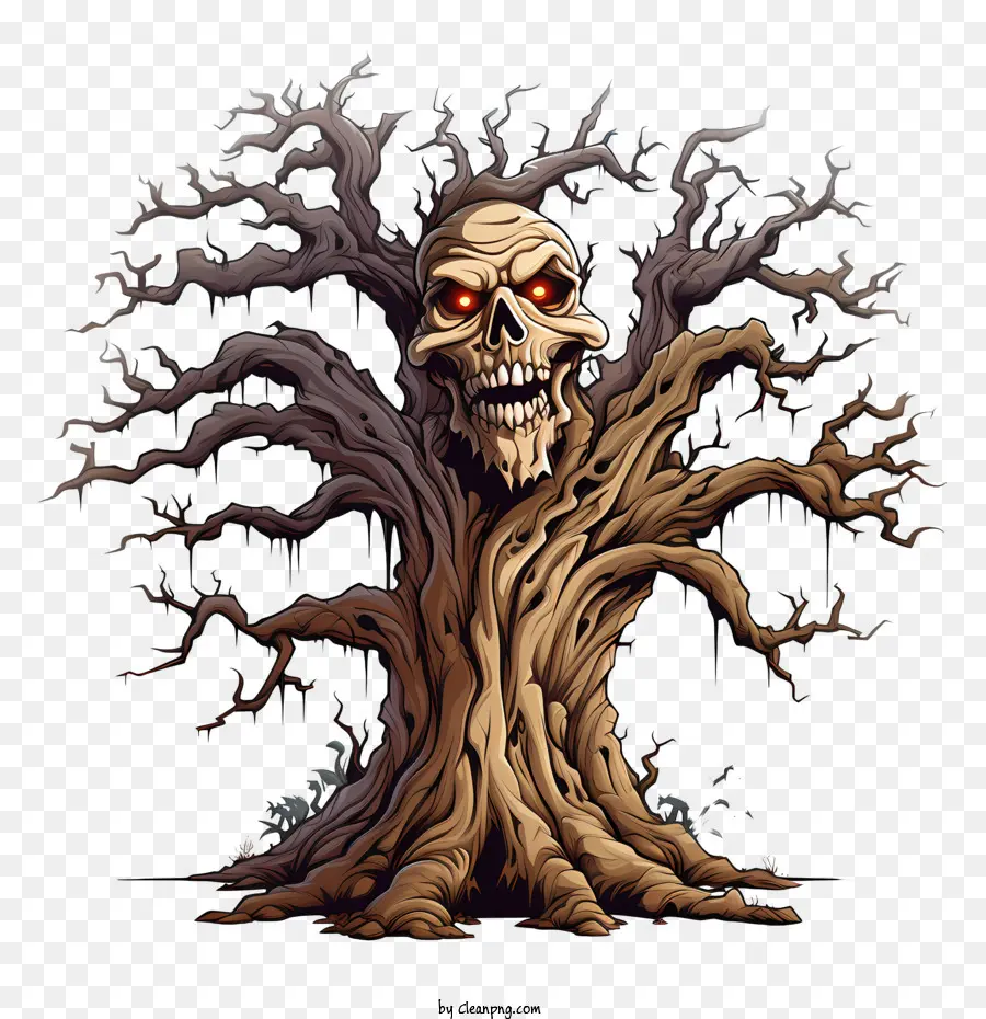 Halloween árvore，Creepy PNG