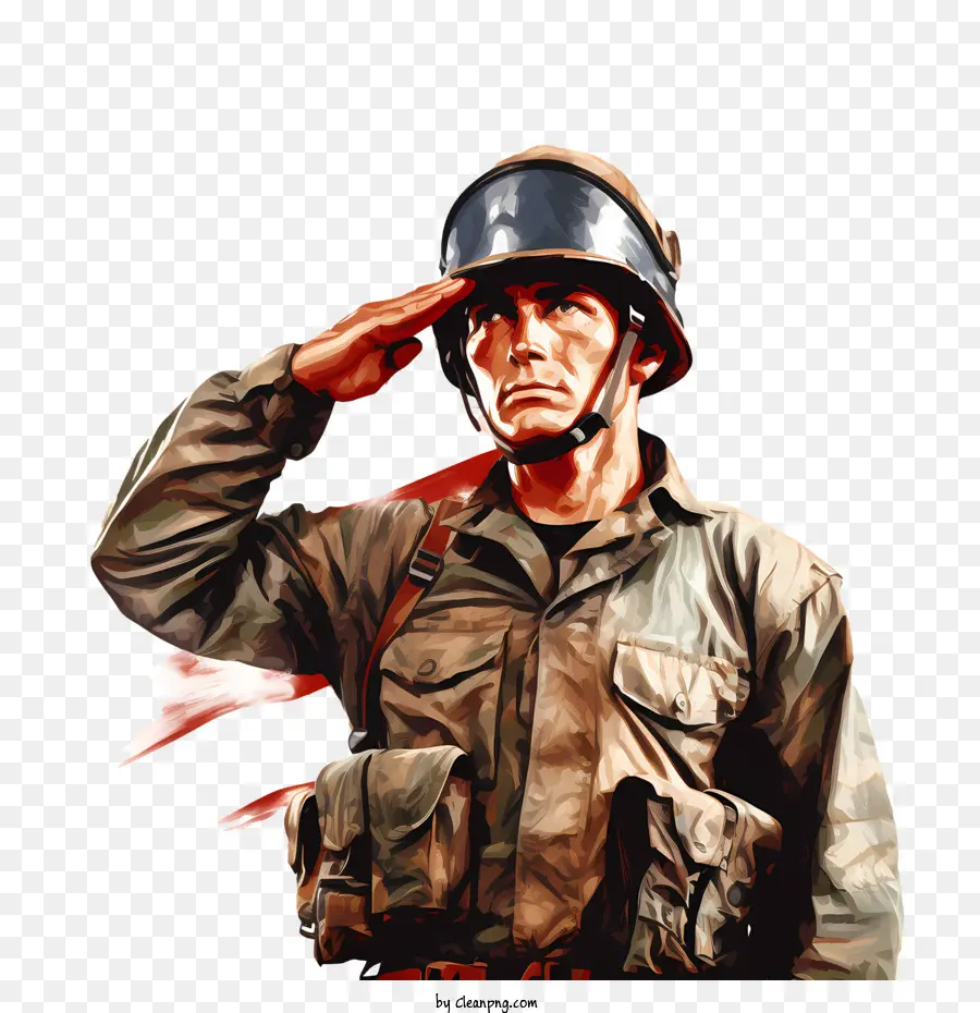 Dia Dos Veteranos，Saudando Soldado PNG