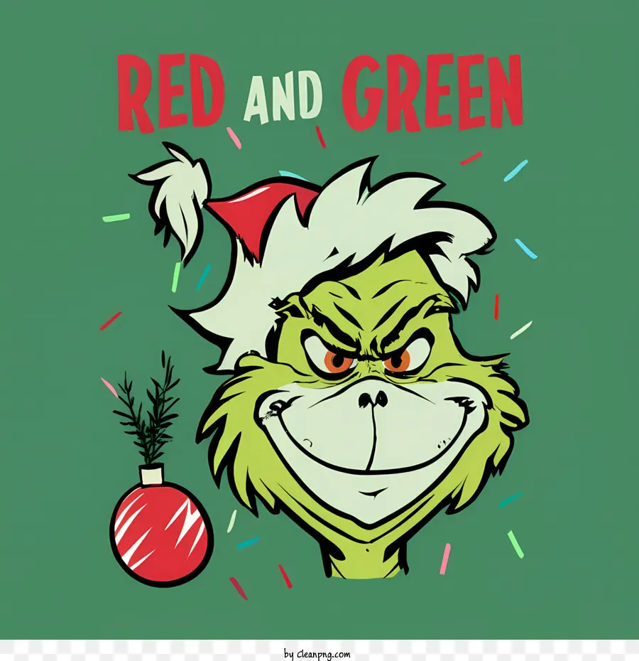 Grinch，Vermelho E Verde PNG