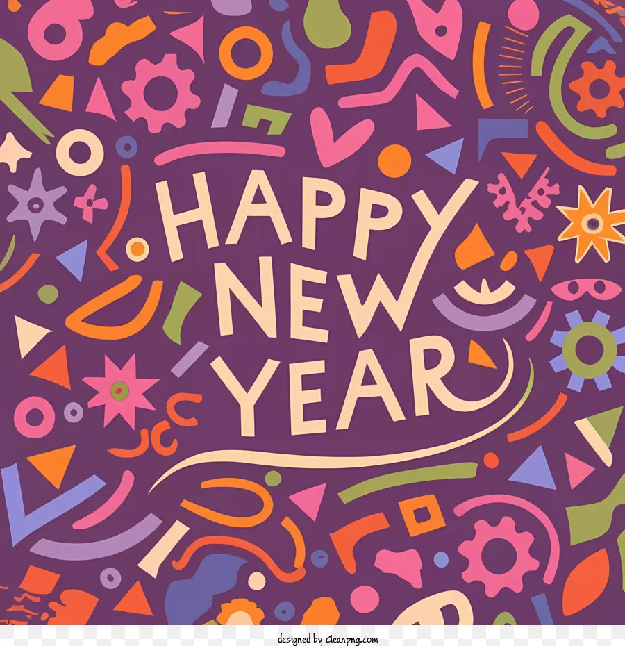 Feliz Ano Novo，Lettering PNG