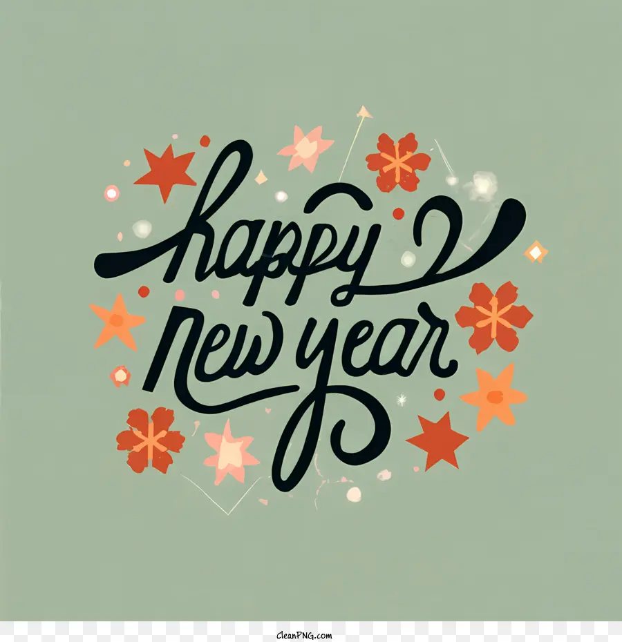 Feliz Ano Novo，Lettering PNG