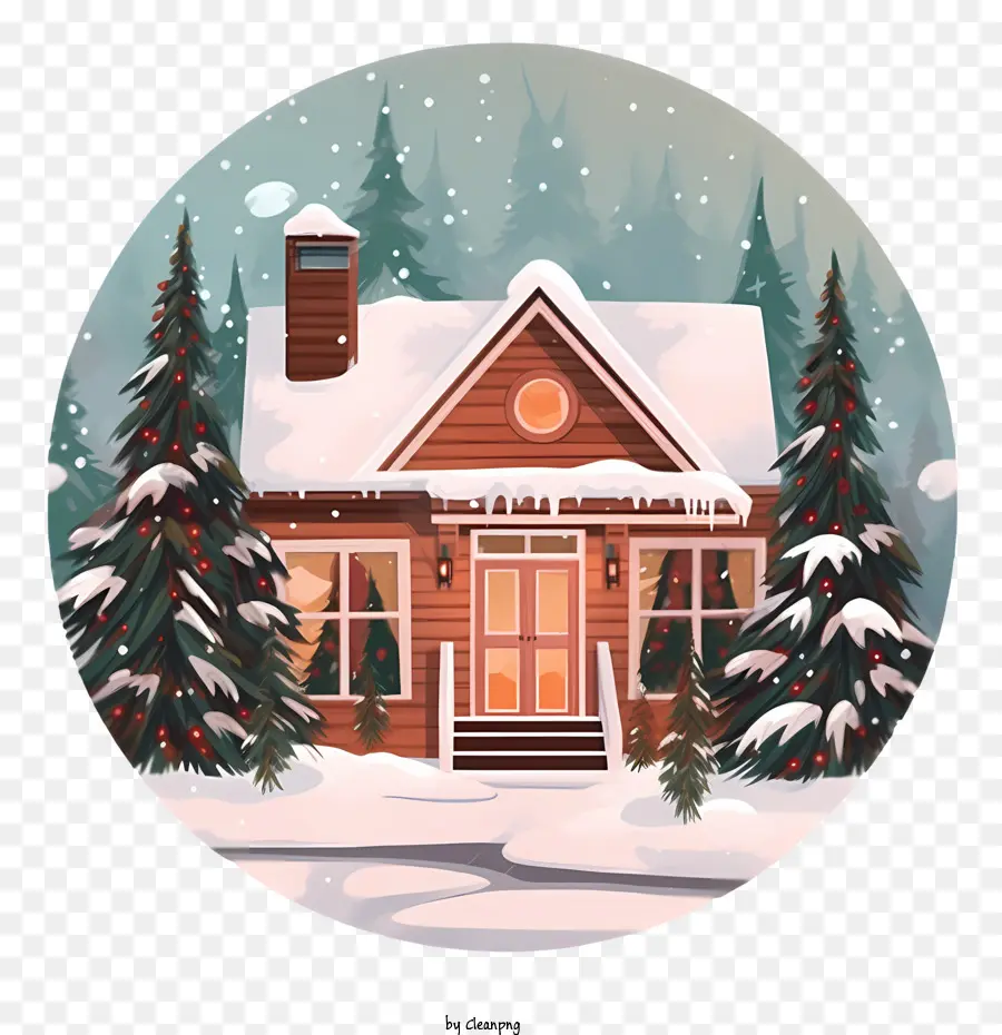 Casa De Inverno，Casa Pequena E Fofa De Doodle PNG