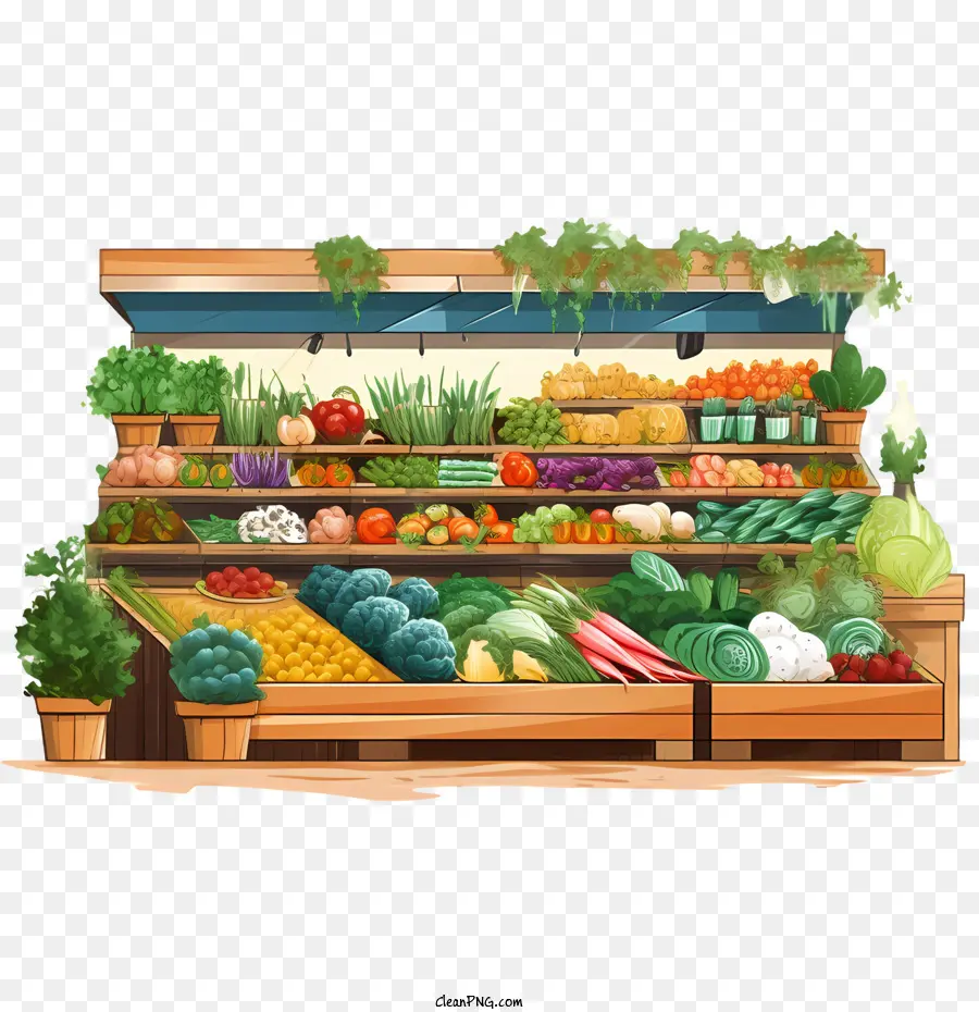 Mercado De Alimentos Vegetarianos，Legumes Frescos PNG