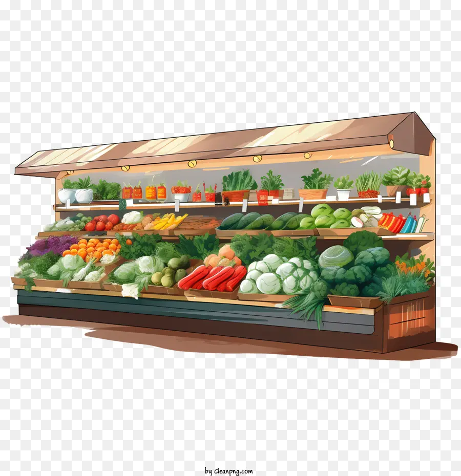 Mercado De Alimentos Vegetarianos，Grocery PNG