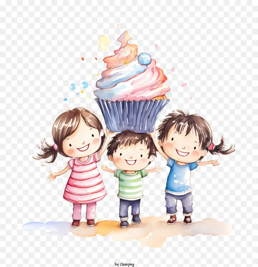 Dia Nacional Do Cupcake，Happy Children PNG
