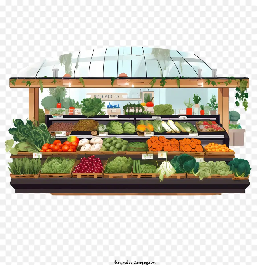 Mercado De Alimentos Vegetarianos，Fresco PNG
