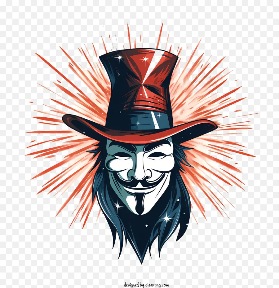 Dia De Guy Fawkes，Máscara De Guy Fawkes PNG