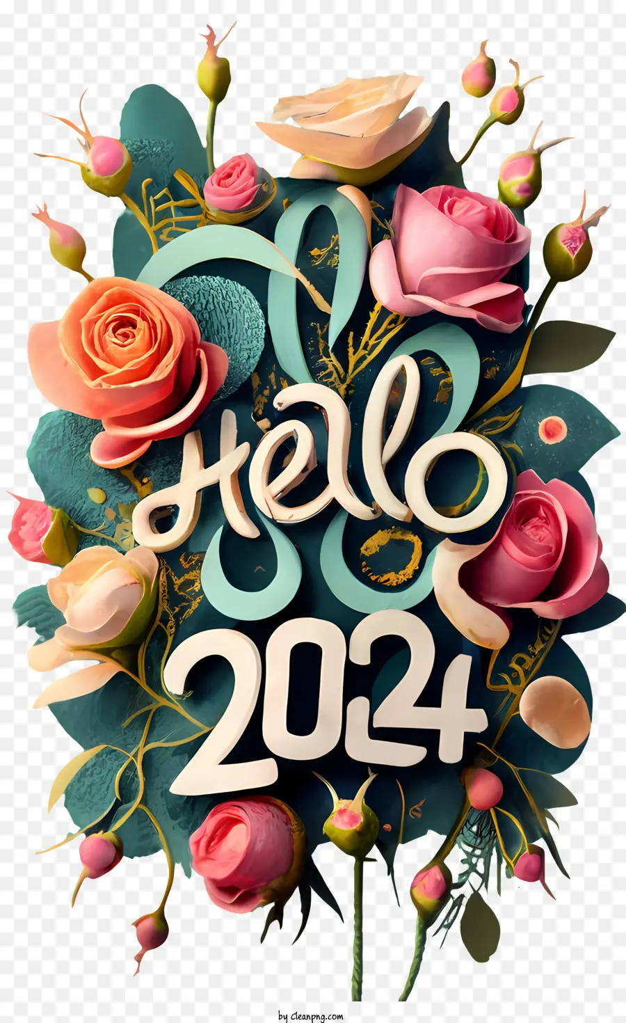 Feliz Ano Novo 2024，Ano Novo 2024 PNG