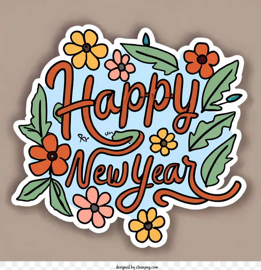 Feliz Ano Novo，Lettering PNG